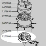 エーハイム 下部ろ過材固定盤 2250/2260用 7276600