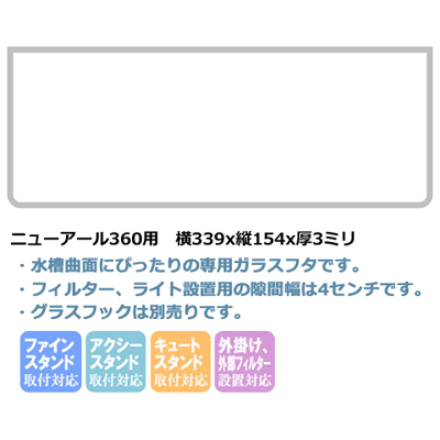 ニューアール360用ガラスフタ