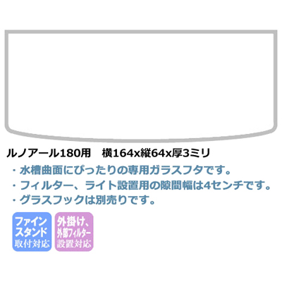 ルノアール180用ガラスフタ