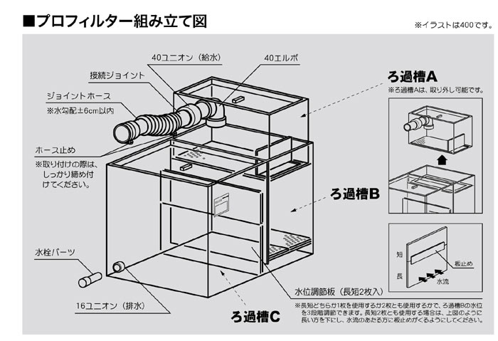 コトブキ プロフィルター組立図