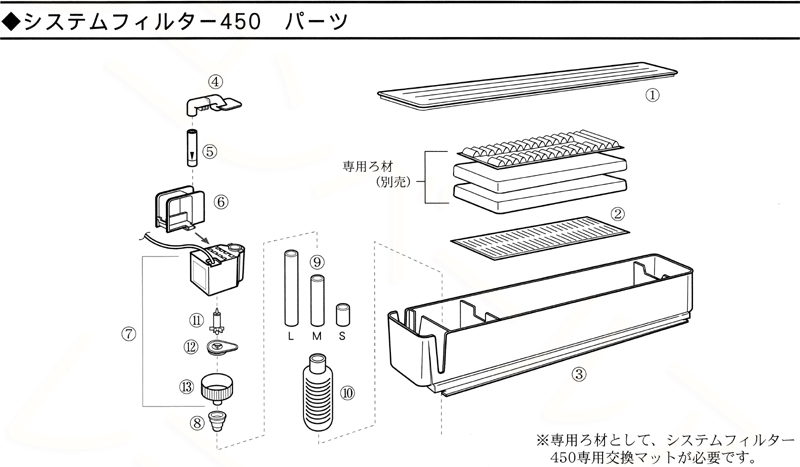 システムフィルター450パーツ