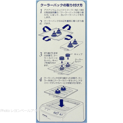 アクアリウム コンパクトクーラーNC-180 クーラーバック交換用 取り付け方