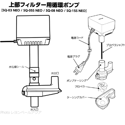 ニッソー スペアポンプ循環ポンプパーツ部品図