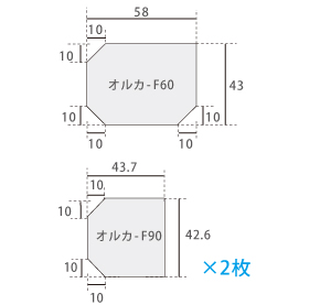 ガラス蓋サイズ