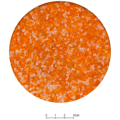 ベタのグラスサンド オレンジガーネットの粒状