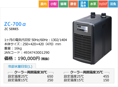 ゼンスイ クーラー ZC-700α