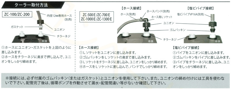 ZCクーラーの取り付け方法